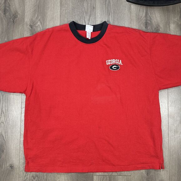 Vintage Georgia Bulldogs Red Mesh Practice Jersey Shirt Lightweight Size 3XL - Picture 2 of 7